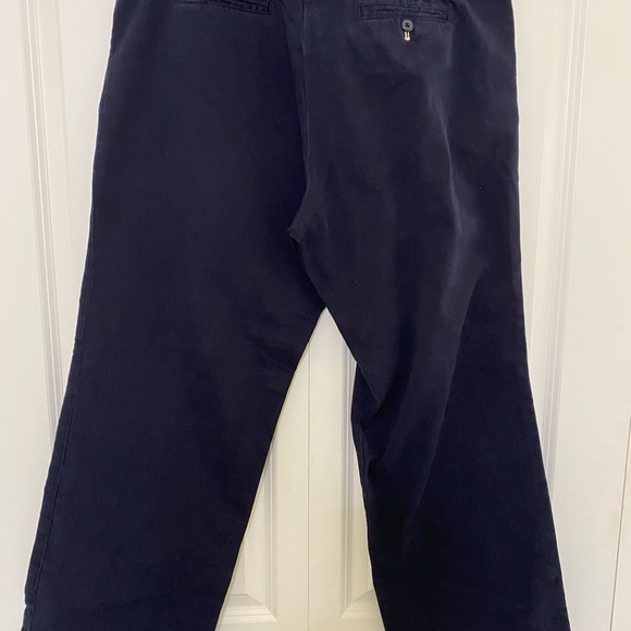 Navy wide legged button fly khakis - Picture 4 of 4